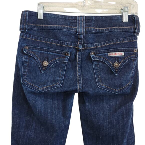 Hudson Y2k Low Rise Bootcut Jeans Slim Fit Dark Blue Wash Stretch Denim Size 26 - Picture 3 of 12